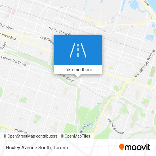 Huxley Avenue South map
