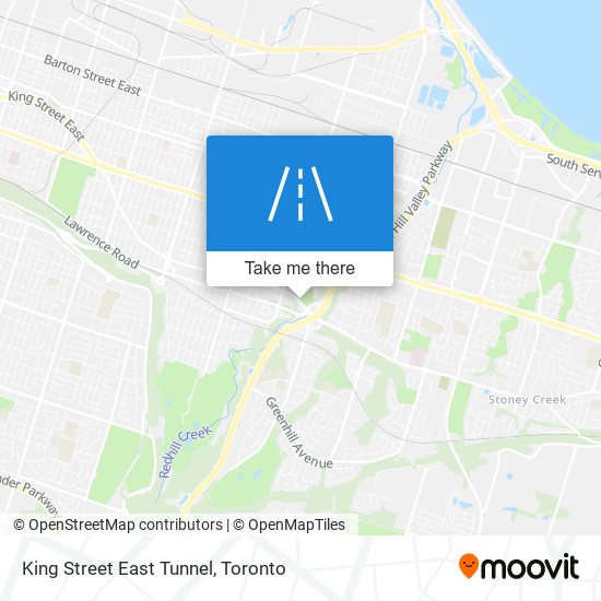 King Street East Tunnel map