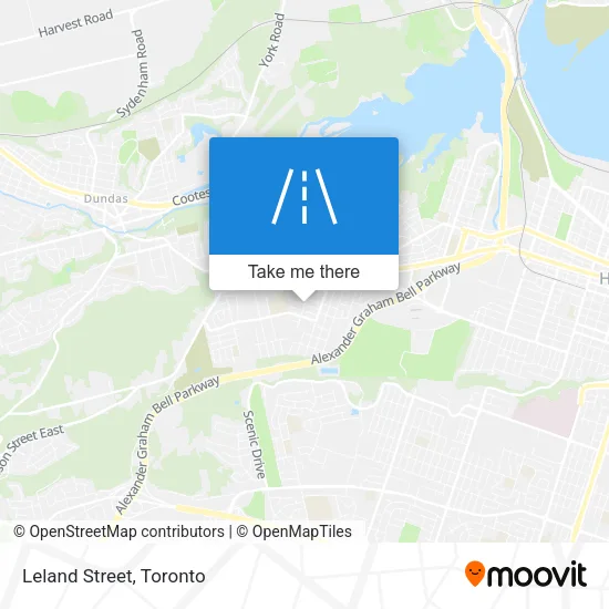 Leland Street map