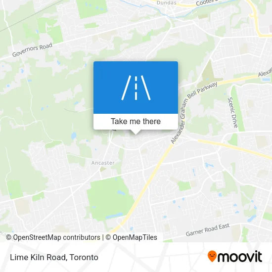 Lime Kiln Road map