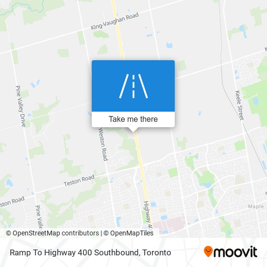 Ramp To Highway 400 Southbound map