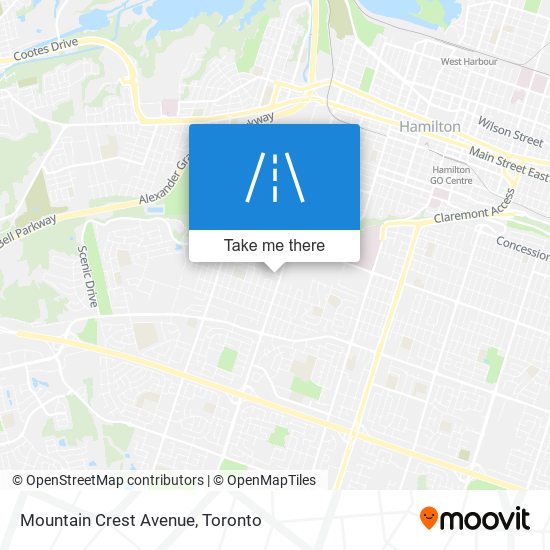 Mountain Crest Avenue map