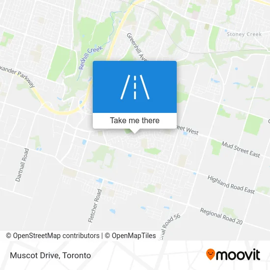Muscot Drive map