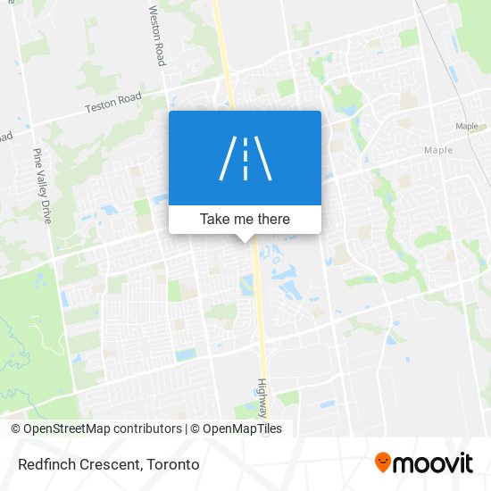 Redfinch Crescent map