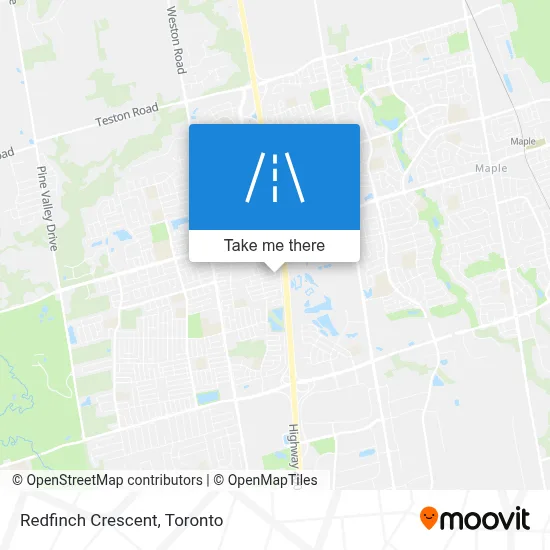 Redfinch Crescent map