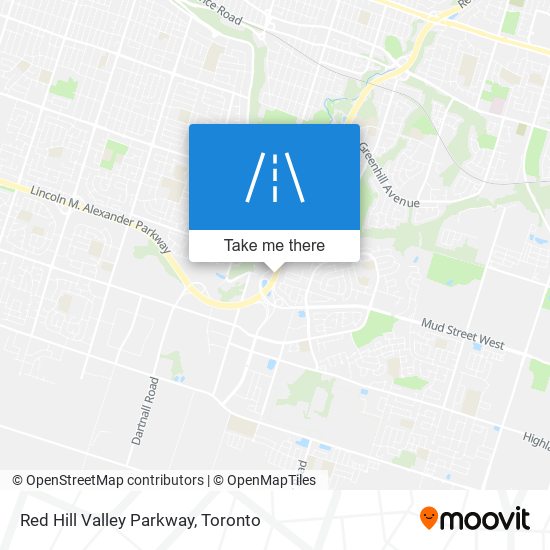 Red Hill Valley Parkway map