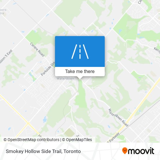 Smokey Hollow Side Trail map