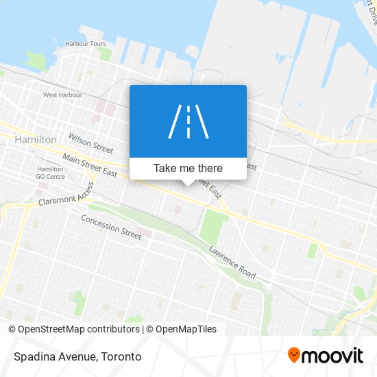 Spadina Avenue map