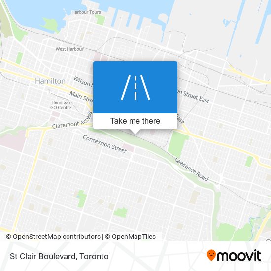 St Clair Boulevard map