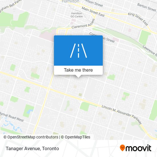 Tanager Avenue map