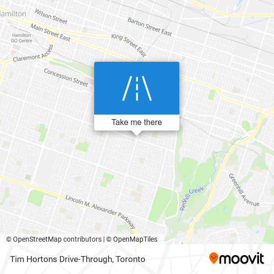 Tim Hortons Drive-Through map