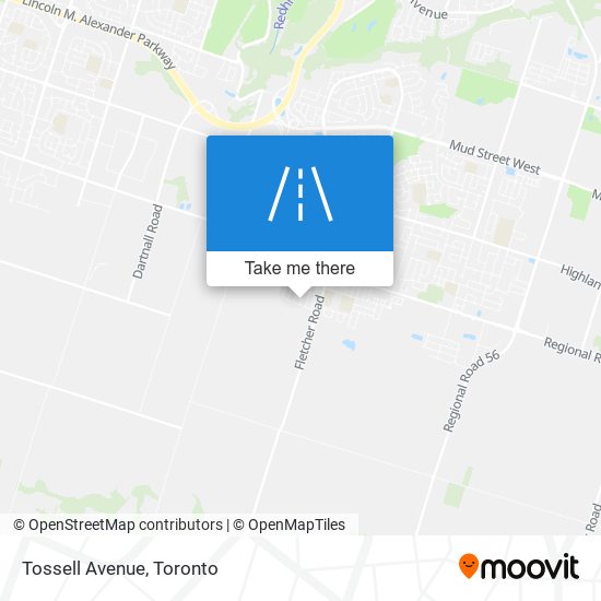 Tossell Avenue map