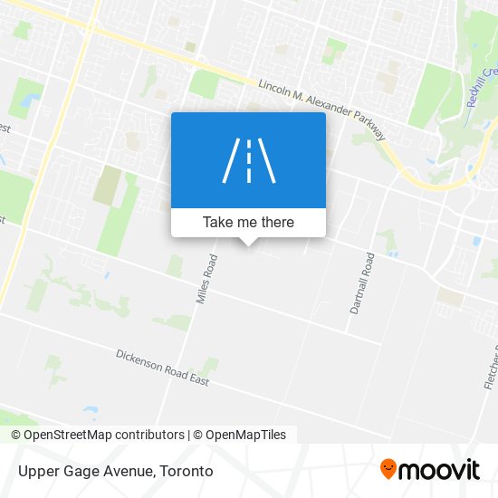 Upper Gage Avenue map