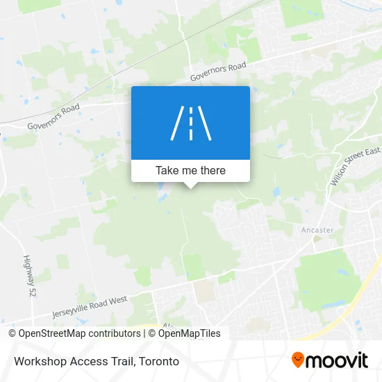 Workshop Access Trail map