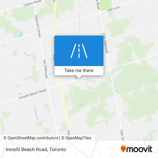 Innisfil Beach Road map