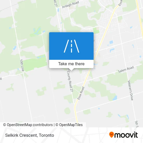 Selkirk Crescent map