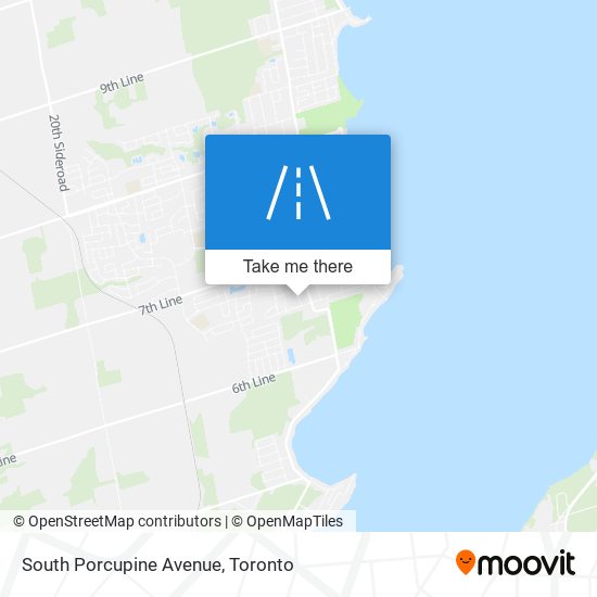 South Porcupine Avenue map