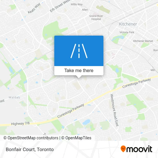Bonfair Court map