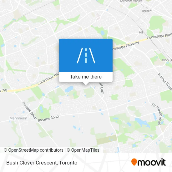 Bush Clover Crescent map
