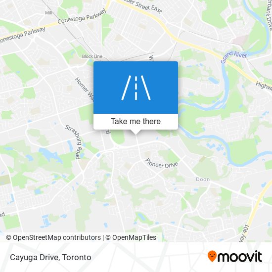 Cayuga Drive map