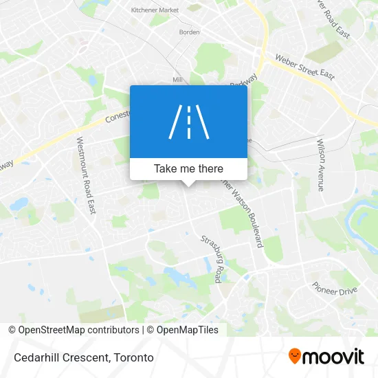 Cedarhill Crescent map
