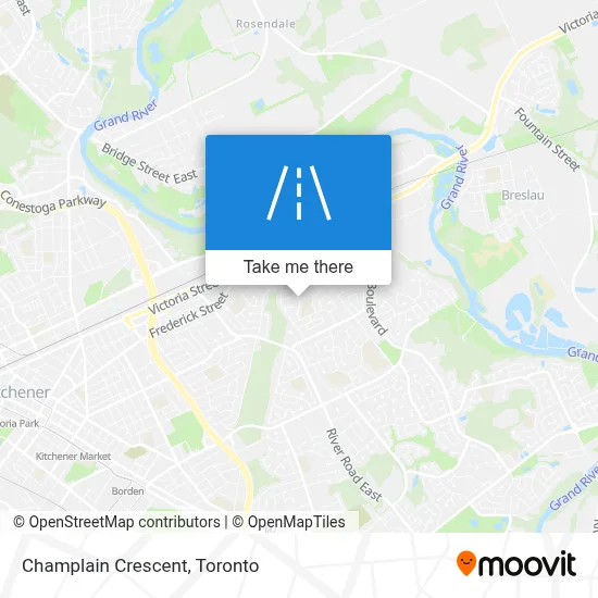 Champlain Crescent map