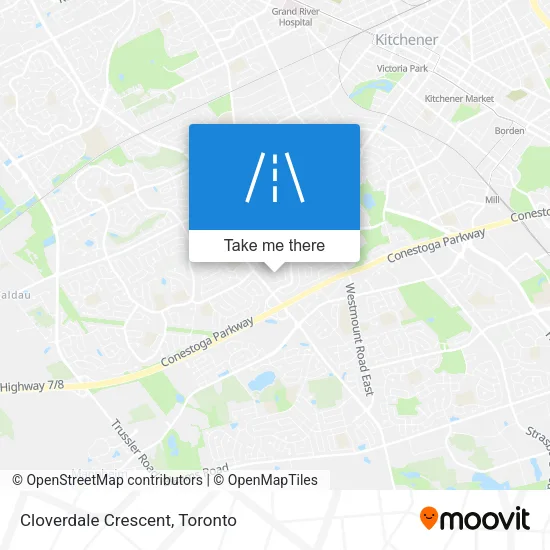 Cloverdale Crescent map