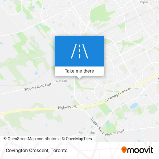 Covington Crescent map
