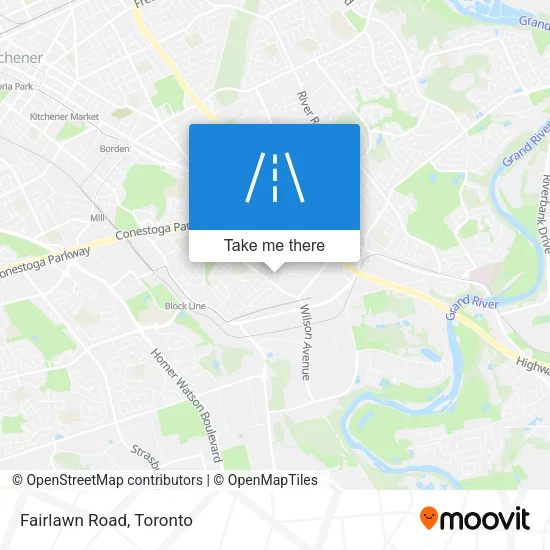 Fairlawn Road map