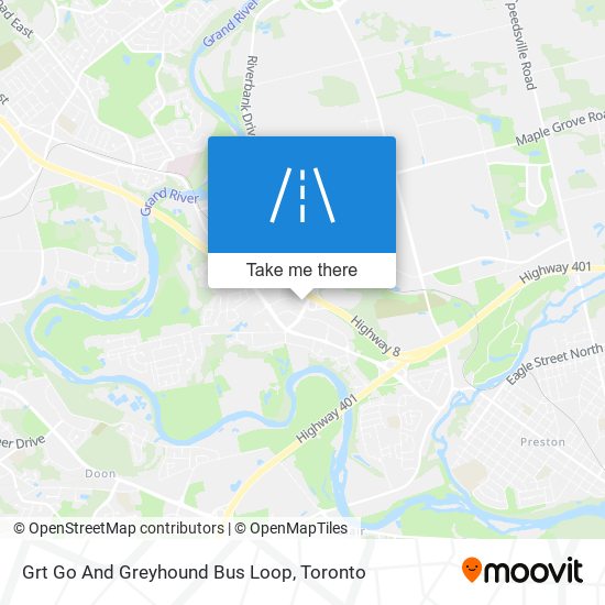 Grt Go And Greyhound Bus Loop map