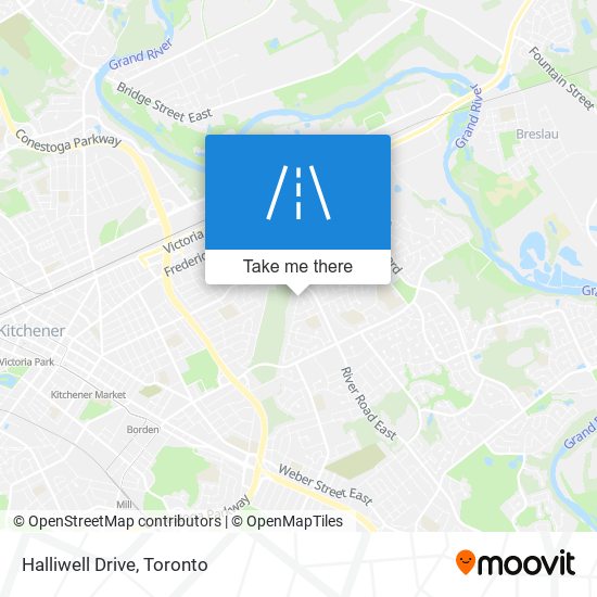 Halliwell Drive map