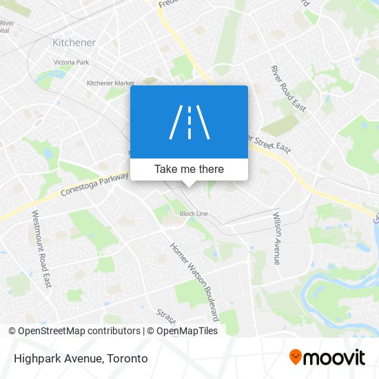 Highpark Avenue map