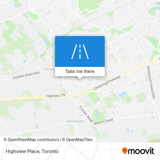 Highview Place map
