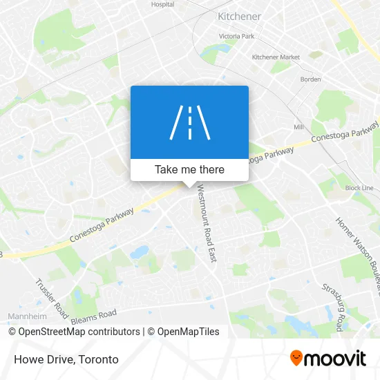 Howe Drive map