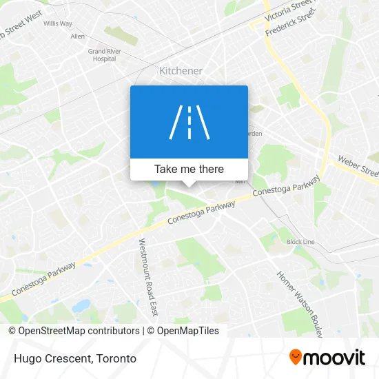 Hugo Crescent map