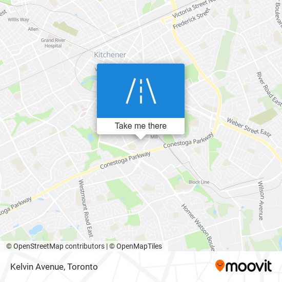 Kelvin Avenue map