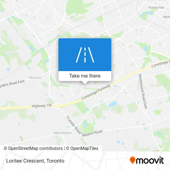 Lorilee Crescent map