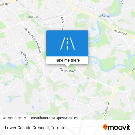 Lower Canada Crescent map