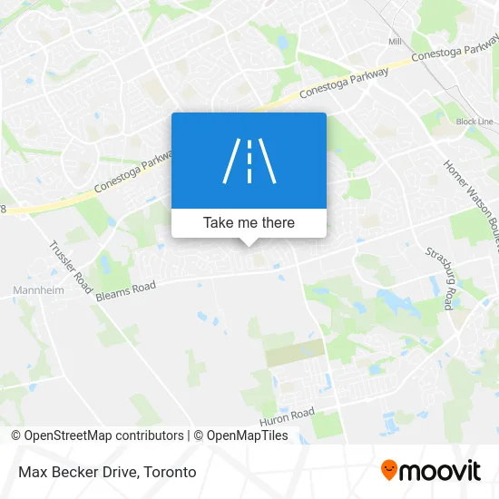 Max Becker Drive map
