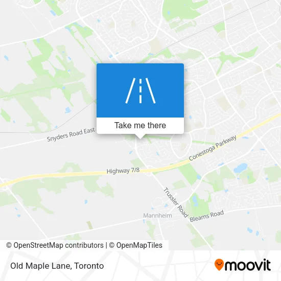 Old Maple Lane plan