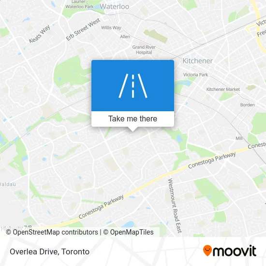 Overlea Drive map