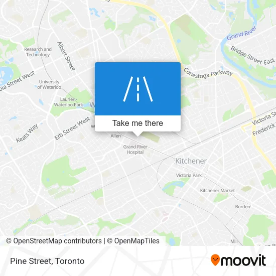 Pine Street map