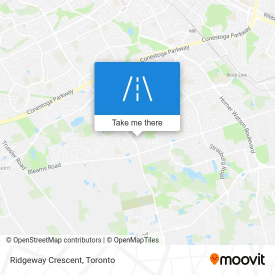 Ridgeway Crescent map
