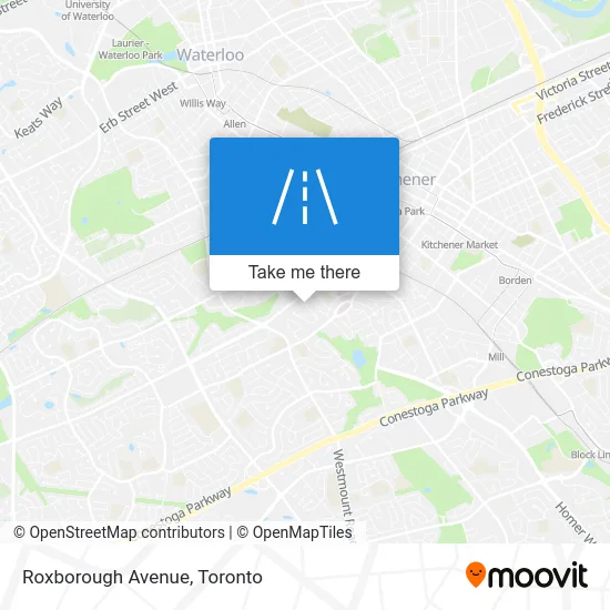 Roxborough Avenue map