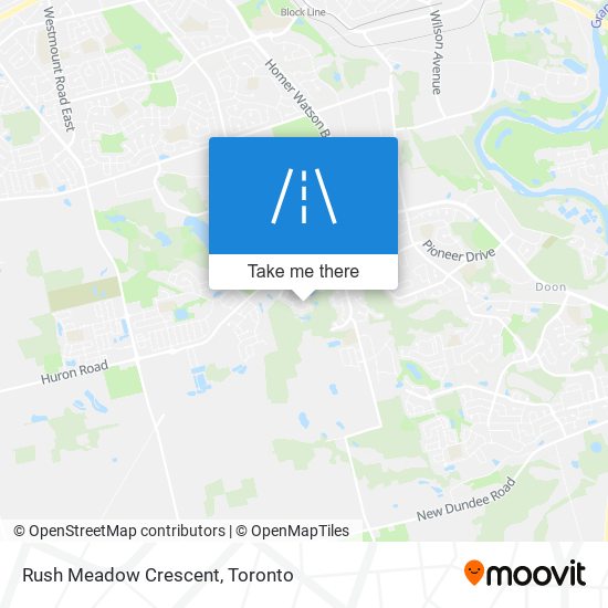 Rush Meadow Crescent map