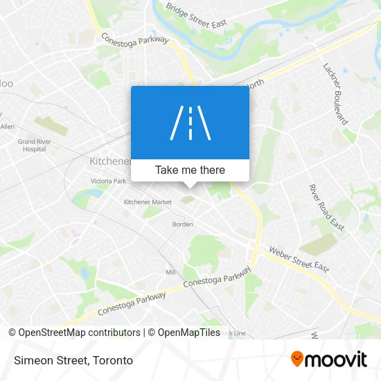 Simeon Street map