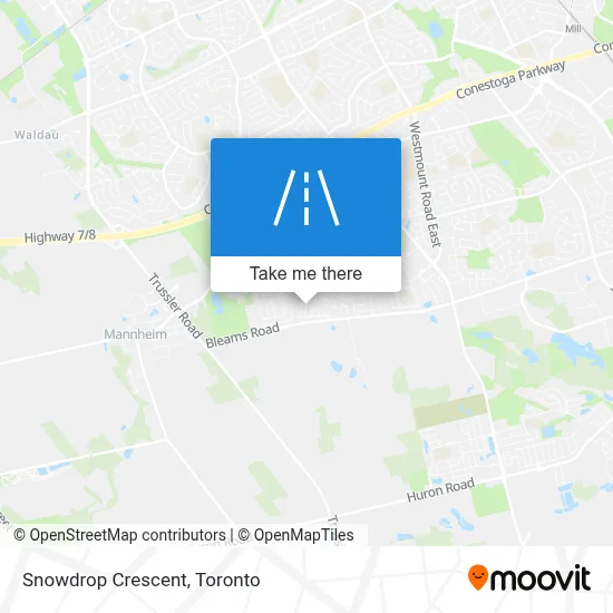 Snowdrop Crescent map