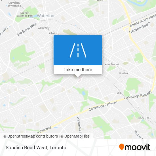 Spadina Road West map