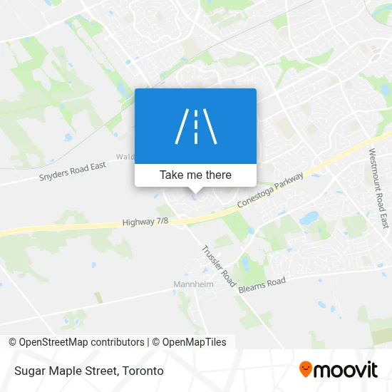 Sugar Maple Street map