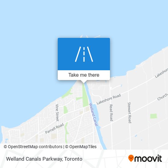 Welland Canals Parkway map